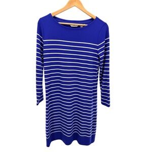 Vineyard Vines Boatneck‎ Simple Tee Dress Blue White Stripe Coastal Nautical NWT